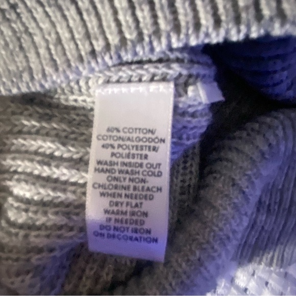 Loft Sweater Crew Womens Size Medium M Jewel Neckline Cotton Gray Grey Shirt - Picture 4 of 4